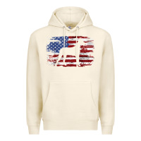 Tofu great dane vintage american flag t shirt Premium Hoodie - linhVisuals