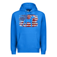 True Royal great dane vintage american flag t shirt Premium Hoodie - linhVisuals