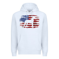 White great dane vintage american flag t shirt Premium Hoodie - linhVisuals