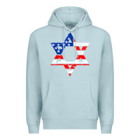 Blue Mist hanukah american flag star of david   jewish chanukah t shirt Premium Hoodie - linhVisuals