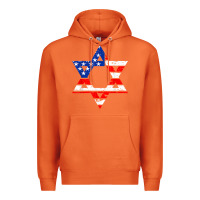 Carrot hanukah american flag star of david   jewish chanukah t shirt Premium Hoodie - linhVisuals