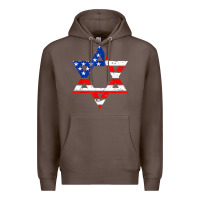 Coffee hanukah american flag star of david   jewish chanukah t shirt Premium Hoodie - linhVisuals