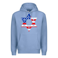 Colony Blue hanukah american flag star of david   jewish chanukah t shirt Premium Hoodie - linhVisuals