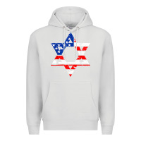 Dove Grey hanukah american flag star of david   jewish chanukah t shirt Premium Hoodie - linhVisuals