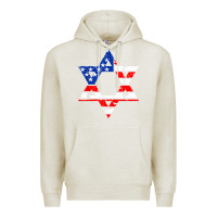 Oatmeal Heather hanukah american flag star of david   jewish chanukah t shirt Premium Hoodie - linhVisuals