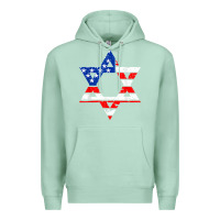 Seafoam hanukah american flag star of david   jewish chanukah t shirt Premium Hoodie - linhVisuals