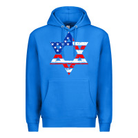 True Royal hanukah american flag star of david   jewish chanukah t shirt Premium Hoodie - linhVisuals