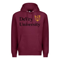 Burgundy devry advantage academy vectorized Premium Hoodie - linhVisuals