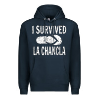 Navy I survived la chancla Premium Hoodie - linhVisuals