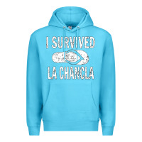 Ocean Blue I survived la chancla Premium Hoodie - linhVisuals