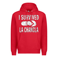 Red I survived la chancla Premium Hoodie - linhVisuals