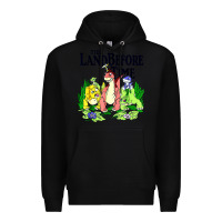 Black land before time pastel dinosaur friends Premium Hoodie - linhVisuals