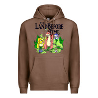Chestnut land before time pastel dinosaur friends Premium Hoodie - linhVisuals