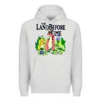 Dove Grey land before time pastel dinosaur friends Premium Hoodie - linhVisuals