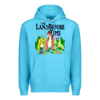 Ocean Blue land before time pastel dinosaur friends Premium Hoodie - linhVisuals