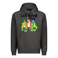 Charcoal Heather land before time pastel dinosaur friends Premium Hoodie - linhVisuals