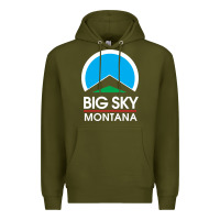 Army Green big sky montana Premium Hoodie - linhVisuals