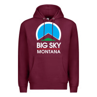 Burgundy big sky montana Premium Hoodie - linhVisuals