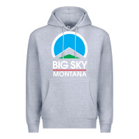 Heather Grey big sky montana Premium Hoodie - linhVisuals