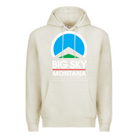 Oatmeal Heather big sky montana Premium Hoodie - linhVisuals