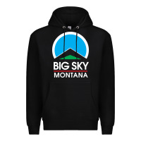 Black big sky montana Premium Hoodie - linhVisuals