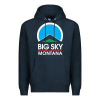 Navy big sky montana Premium Hoodie - linhVisuals
