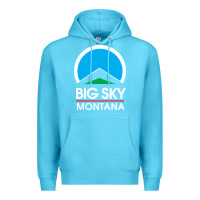 Ocean Blue big sky montana Premium Hoodie - linhVisuals