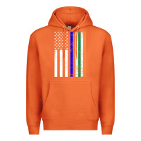 Carrot irish american flag thin blue line police st. patrick's day long sleev Premium Hoodie - linhVisuals