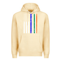 Pina Colada irish american flag thin blue line police st. patrick's day long sleev Premium Hoodie - linhVisuals