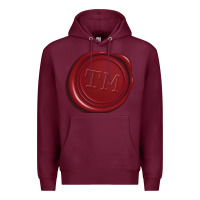 Burgundy taskmaster seal Premium Hoodie - linhVisuals
