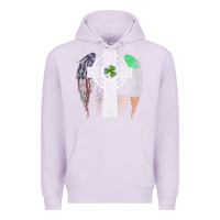 Lilac irish american usa flag celtic cross st patrick's day premium t shirt Premium Hoodie - linhVisuals
