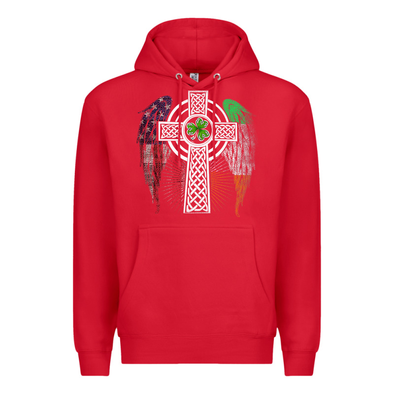 Irish American Usa Flag Celtic Cross St Patrick's Day Premium T Shirt Premium Hoodie by linhVisuals | Teevron