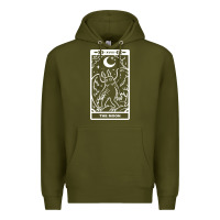 Army Green mothman   the moon Premium Hoodie - linhVisuals