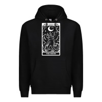 Black mothman   the moon Premium Hoodie - linhVisuals