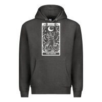 Charcoal Heather mothman   the moon Premium Hoodie - linhVisuals