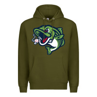 Army Green gwinnett stripers Premium Hoodie - linhVisuals