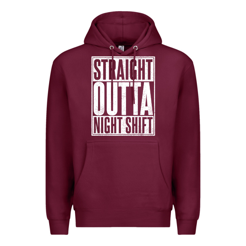 Straight Outta Night Shift Premium Hoodie by linhVisuals | Teevron