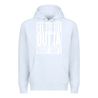 White straight outta night shift Premium Hoodie - linhVisuals