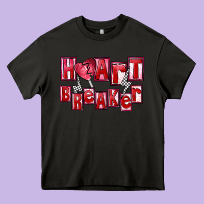 Heartbreaker Heavy Core Tee Designed By Fadigitalartstudio