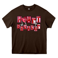 Chocolate Brown heartbreaker Heavy Core Tee - FaDigitalArtStudio