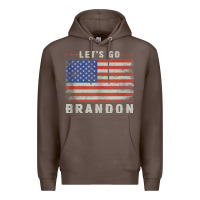 Coffee let’s go brandon funny vintage american flag tank top Premium Hoodie - linhVisuals