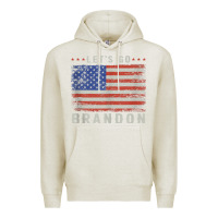 Oatmeal Heather let’s go brandon funny vintage american flag tank top Premium Hoodie - linhVisuals
