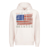 Pale Pink let’s go brandon funny vintage american flag tank top Premium Hoodie - linhVisuals