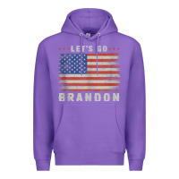 Purple let’s go brandon funny vintage american flag tank top Premium Hoodie - linhVisuals