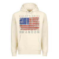 Sandshell let’s go brandon funny vintage american flag tank top Premium Hoodie - linhVisuals