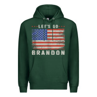Sports Green let’s go brandon funny vintage american flag tank top Premium Hoodie - linhVisuals