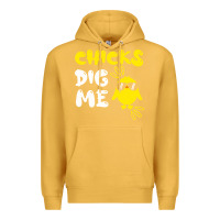 Mustard chicks dig me Premium Hoodie - linhVisuals