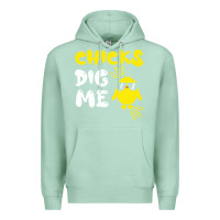 Seafoam chicks dig me Premium Hoodie - linhVisuals