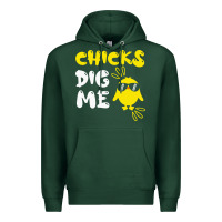 Sports Green chicks dig me Premium Hoodie - linhVisuals