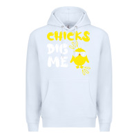 White chicks dig me Premium Hoodie - linhVisuals